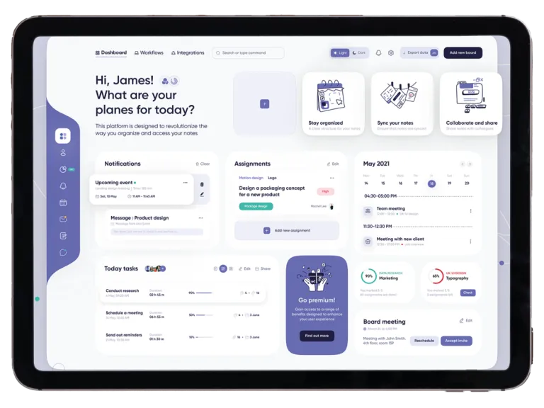 Dashboard de sistema empresarial diseñado a medida en Lim